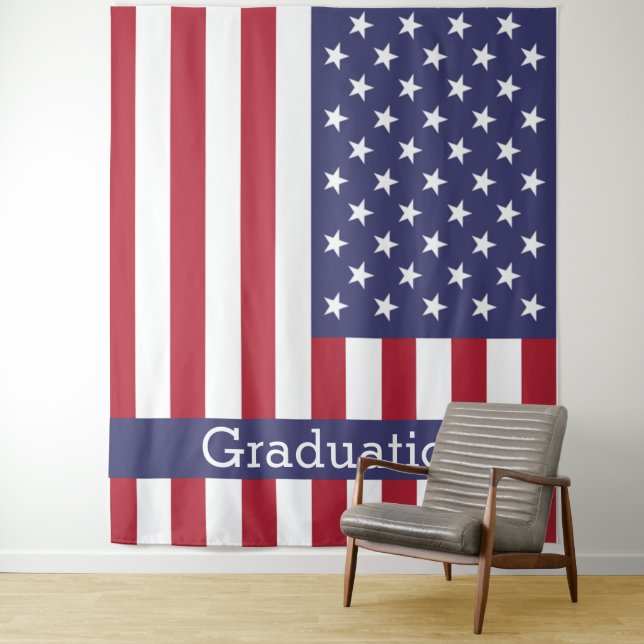 AMERICA Graduation BACKDROP Tapestry (In Situ)
