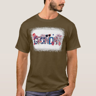America Grandma Flip Flops And Fireworks Grandma 4 T-Shirt