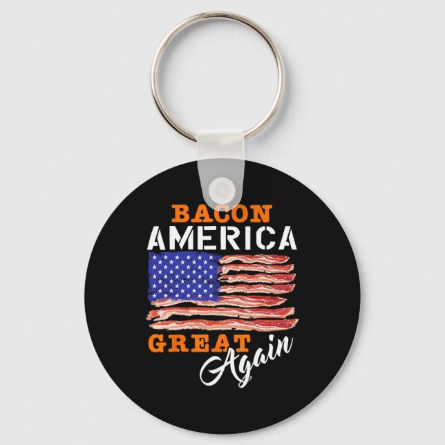America Great Again Shirt Funny Barbecue Bbq 2024  Keychain (Front)