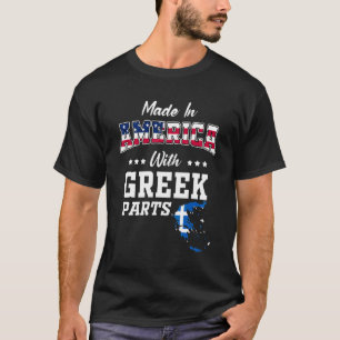 America Greek Parts Greece Map Usa Flag Ancestry T-Shirt