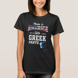 America Greek Parts Greece Map Usa Flag Ancestry T-Shirt