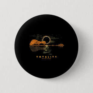 America Guitar Totality 04 08 24 Total Solar Eclip 2 Inch Round Button