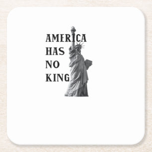 America Has No King Classic Square Paper Coaster