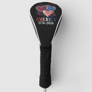 America Hearts 1776-2026 Patriotic Golf Head Cover