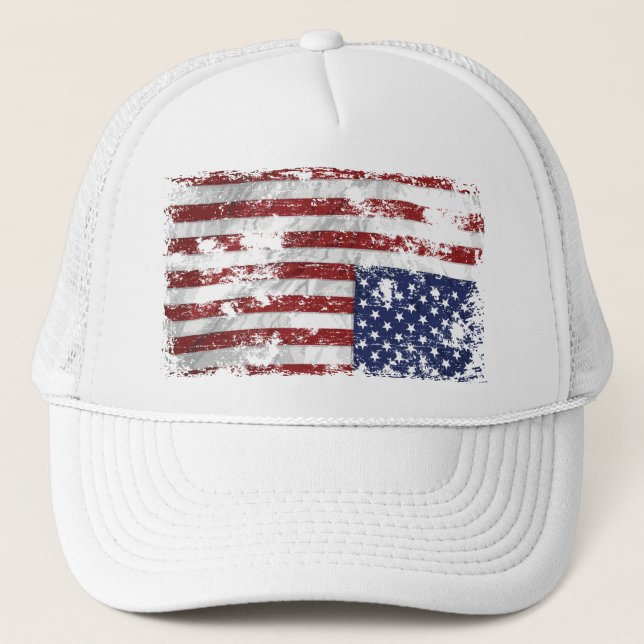 America In Distress - Upside Down Flag Trucker Hat (Front)