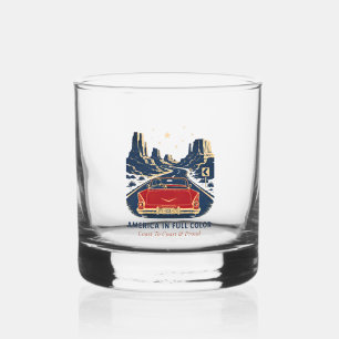 America In Full Colour Whiskey Glasses