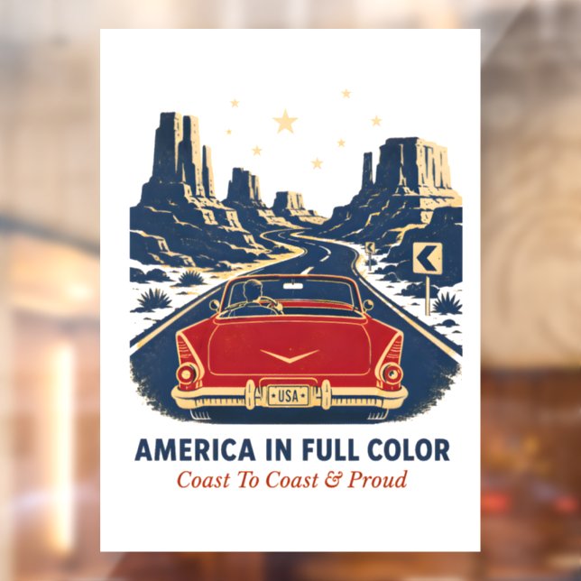America In Full Colour Window Cling (Sheet 2)
