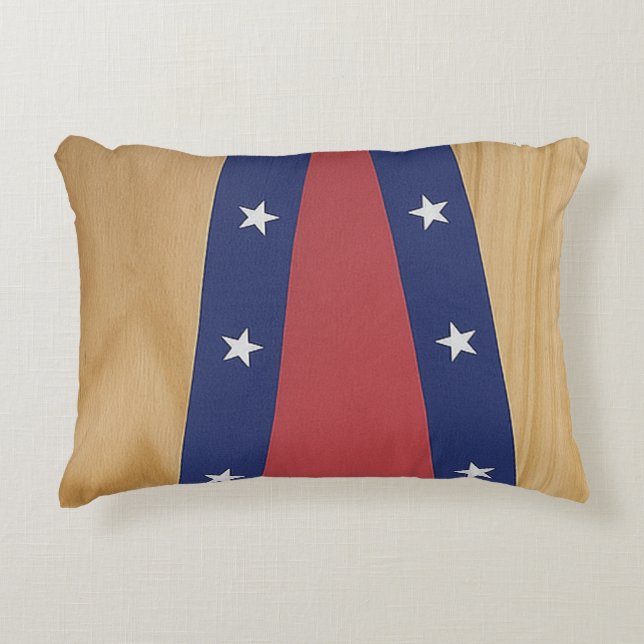 America-Inspired Art | Flags, Jerseys & 4th of Jul Accent Pillow (Front)