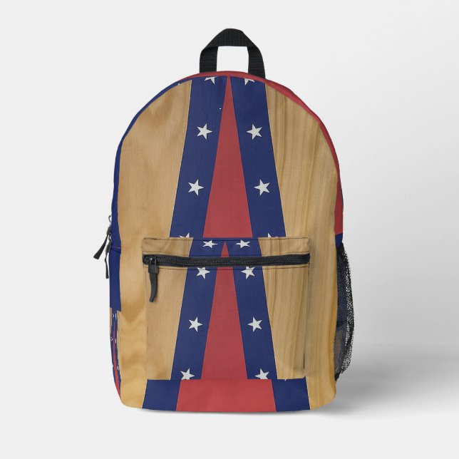 America-Inspired Art | Flags, Jerseys & 4th of Jul Printed Backpack (Front)