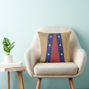 America-Inspired Art   Flags, Jerseys & 4th of Jul Throw Pillow