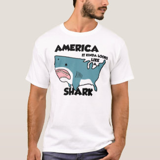 America is a Shark (or see the new distressed one) T-Shirt