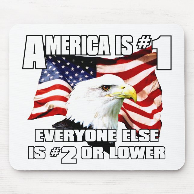 America is Number 1 Mouse Pad (Front)