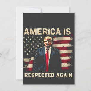 America is Respected Again Trump USA 4Th Of July Invitation