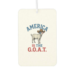 America Is The G.O.A.T Patriotic Goat Cowboy Shirt Air Freshener