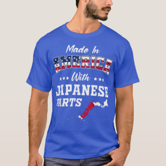 America Japanese Parts Japan Map USA Flag Ancestry T-Shirt