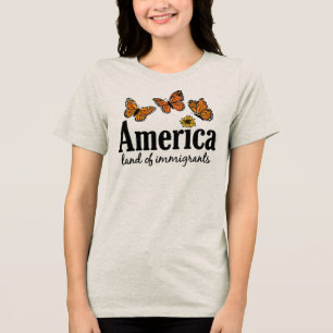 America Land Of Immigrants Tri-Blend Shirt