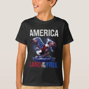 America Land Of The Free 4th Of July Independence  T-Shirt