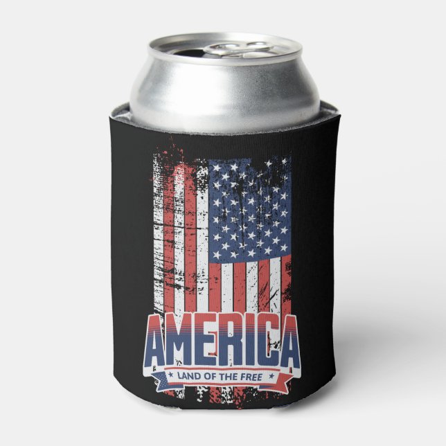 America - Land of the free Can Cooler (Can Front)
