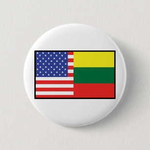 America Lithuania 2 Inch Round Button