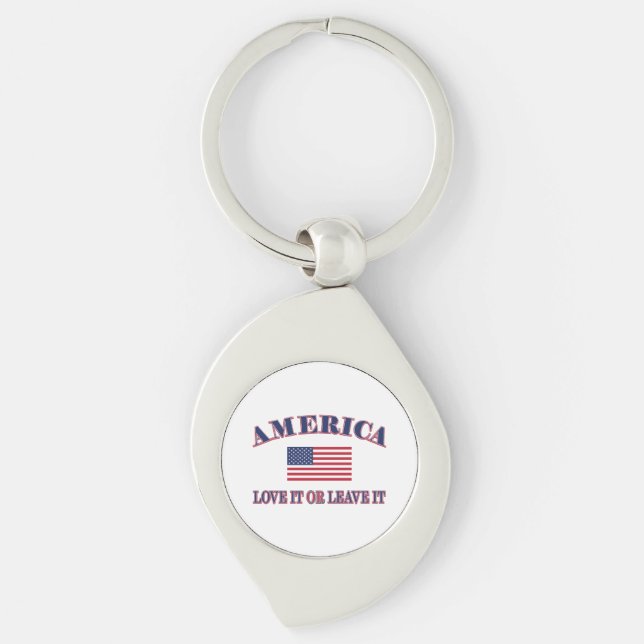 America Love It Or Leave It Keychain (Front)