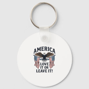 America Love It Or Leave It Patriotic Eagle Shirt_ Keychain