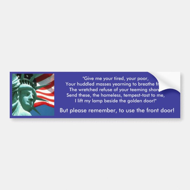 America - Melting Pot Bumper Sticker (Front)