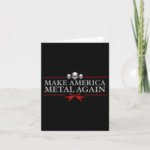 America Metal Again Trump Rock Heavy Music Thrash  Card