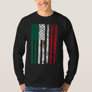 America Mexico Flag Mexican Roots American 2 T-Shirt