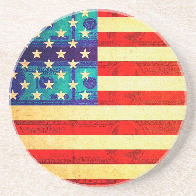 America money flag coaster (Front)