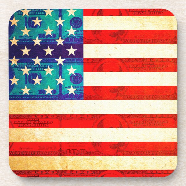 America money flag coaster (Front)