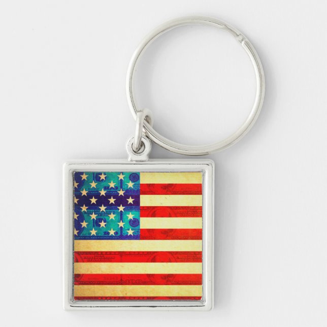 America money flag keychain (Front)