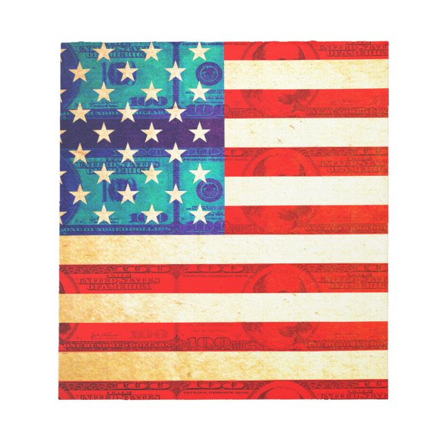 America money flag notepad (Front)