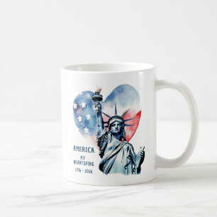 America My Heartsfire 1776-2026 Patriotic Coffee Mug