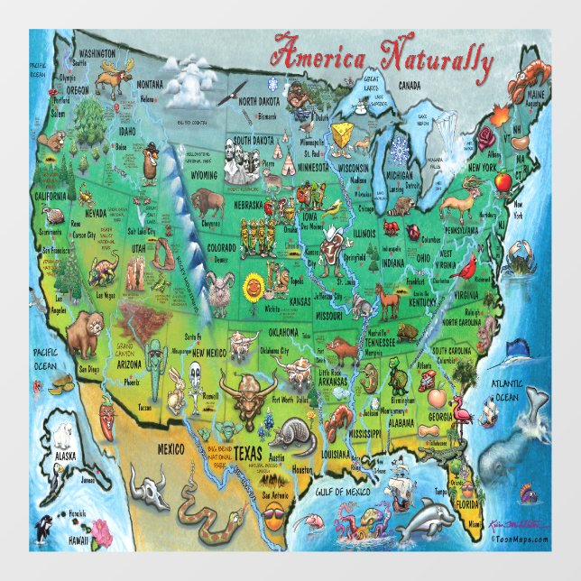America Naturally Window Cling (Sheet)