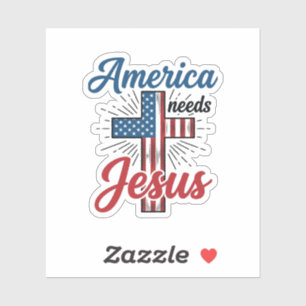 America Needs Jesus Patriotic Cross Shirt Design_1