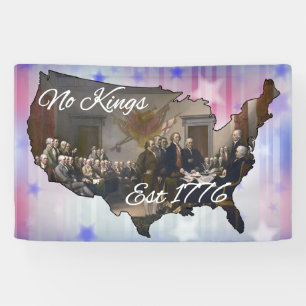 America No Kings Est 1776 Banner
