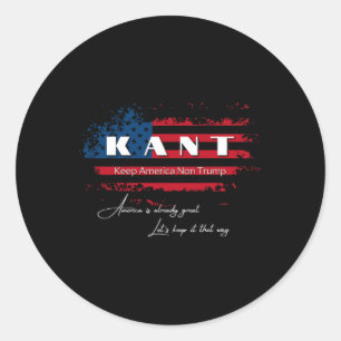America Non Trump Funny Anti Trump 2024 Pro Democr Classic Round Sticker