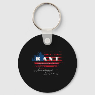 America Non Trump Funny Anti Trump 2024 Pro Democr Keychain