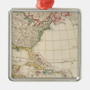 America north metal ornament