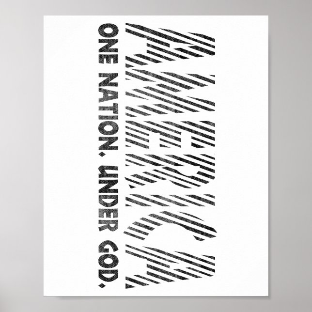 america, one nation under god , american T-Shirt Poster (Front)