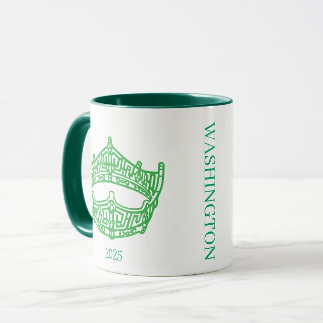 America Pageant Crown Nom personnalisé Mug (Devant gauche)