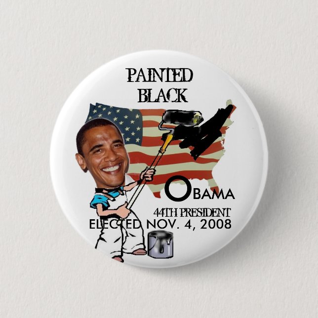 AMERICA PAINTEDBLACK - Customized 2 Inch Round Button (Front)