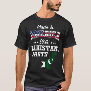 America Pakistani Parts Pakistan Map USA Flag Root T-Shirt