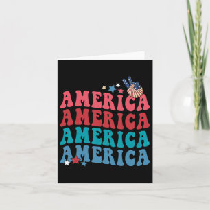 America Patriotic 4th Fourth Of July Independence  Card