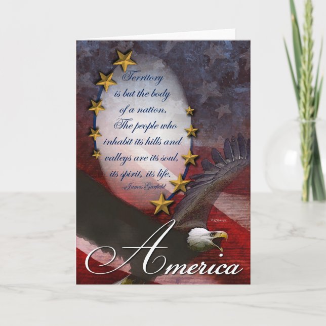 America - Patriotic Greeting Card (Front)