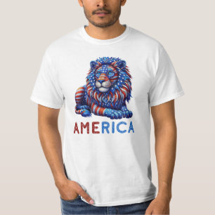America, Patriotic Lion T-Shirt