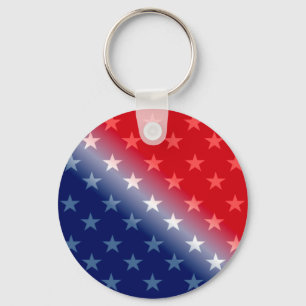 america patriotic red white blue keychain