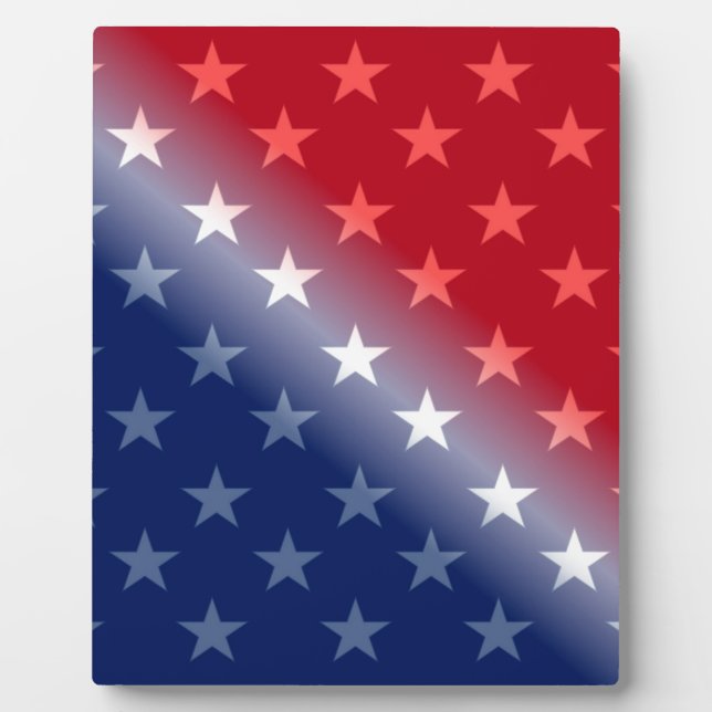 america patriotic red white blue plaque (Front)