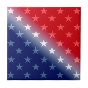 america patriotic red white blue tile