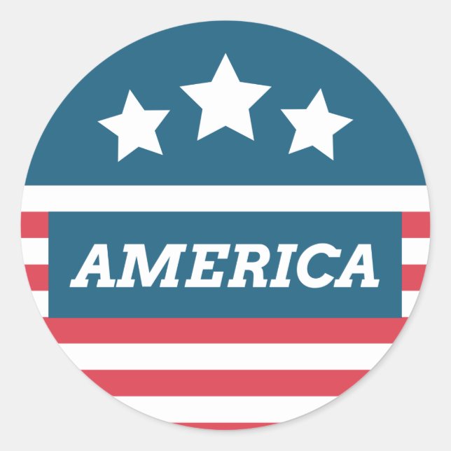 America Patriotic Sticker (Front)